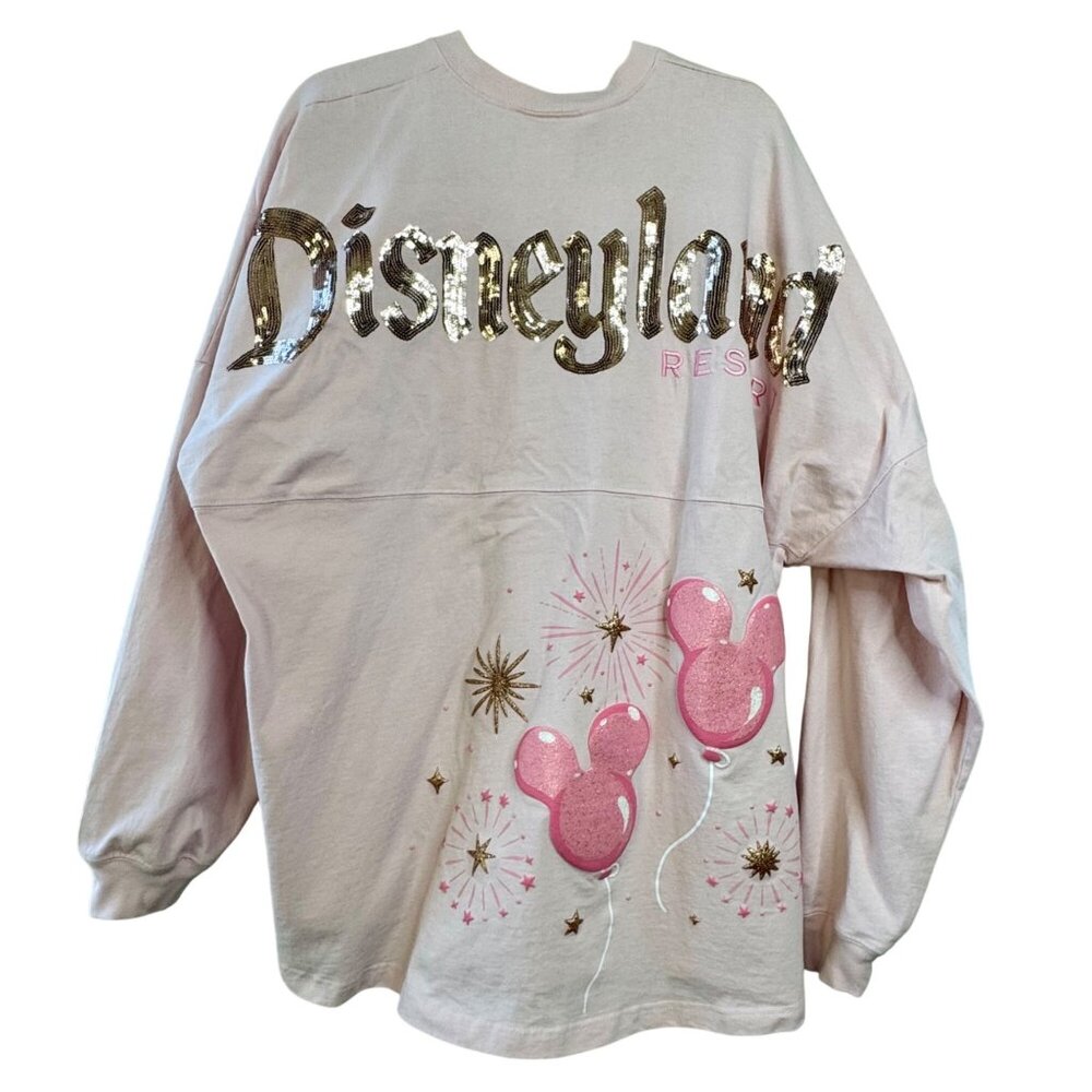 DISNEYLAND Mickey Balloon Spirit Jersey Womens XXL 2XL Disney Parks 2024 Sequins - Picture 1 of 13